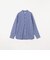 SHIPS any:〈洗濯機可能〉ストライプ / ソリッド リラックス バンドカラー シャツ 26AW◆