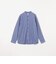 SHIPS any:〈洗濯機可能〉ストライプ / ソリッド リラックス バンドカラー シャツ 26AW◆