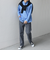 SHIPS any: ストライプ / ソリッド リラックス バンドカラー シャツ 25AW◇
