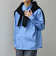 SHIPS any: ストライプ / ソリッド リラックス バンドカラー シャツ 25AW◇