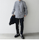 SHIPS any: ストライプ / ソリッド リラックス バンドカラー シャツ 25AW◇