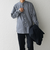 SHIPS any: ストライプ / ソリッド リラックス バンドカラー シャツ 25AW◇