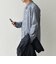 SHIPS any:〈洗濯機可能〉ストライプ / ソリッド リラックス バンドカラー シャツ 26AW◆