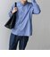 SHIPS any:〈洗濯機可能〉ストライプ / ソリッド リラックス バンドカラー シャツ 26AW◆
