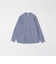SHIPS any: ストライプ / ソリッド リラックス バンドカラー シャツ 25AW◇