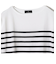 SHIPS Primary Navy Label:〈手洗い可能〉スヴィン ボーダー ボートネック ニット