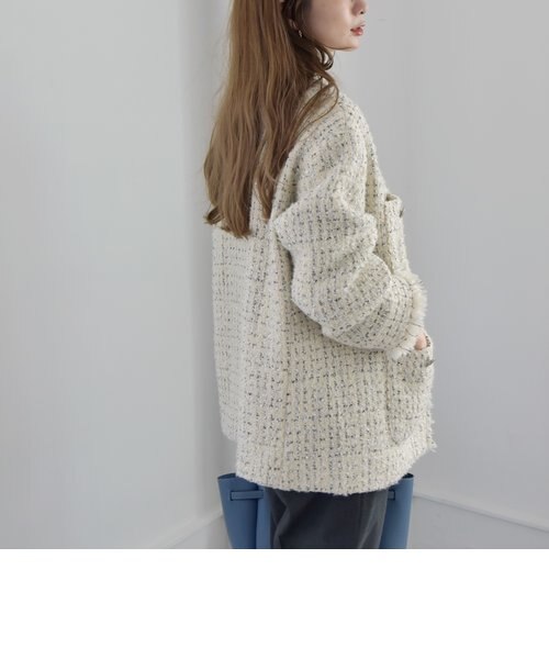 SHIPS カランシエル ファンシー ツイード ノーカラー ジャケット 楽天市場】【SALE／30%OFF】quaranciel: ファンシー ツイード