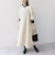【WEB限定】SHIPS any:〈洗濯機可能〉ダブルクロス Aライン シャツワンピース［NAVY BLUE］