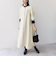 【WEB限定】SHIPS any:〈洗濯機可能〉ダブルクロス Aライン シャツワンピース［NAVY BLUE］