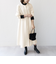【WEB限定】SHIPS any:〈洗濯機可能〉ダブルクロス Aライン シャツワンピース［NAVY BLUE］