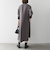 【WEB限定】SHIPS any:〈洗濯機可能〉ダブルクロス Aライン シャツワンピース［NAVY BLUE］