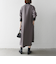 【WEB限定】SHIPS any:〈洗濯機可能〉ダブルクロス Aライン シャツワンピース［NAVY BLUE］