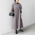 【WEB限定】SHIPS any:〈洗濯機可能〉ダブルクロス Aライン シャツワンピース［NAVY BLUE］