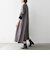 【WEB限定】SHIPS any:〈洗濯機可能〉ダブルクロス Aライン シャツワンピース［NAVY BLUE］