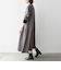 【WEB限定】SHIPS any:〈洗濯機可能〉ダブルクロス Aライン シャツワンピース［NAVY BLUE］