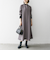 【WEB限定】SHIPS any:〈洗濯機可能〉ダブルクロス Aライン シャツワンピース［NAVY BLUE］