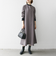 【WEB限定】SHIPS any:〈洗濯機可能〉ダブルクロス Aライン シャツワンピース［NAVY BLUE］