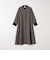 【WEB限定】SHIPS any:〈洗濯機可能〉ダブルクロス Aライン シャツワンピース［NAVY BLUE］