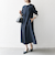 《一部追加予約》【WEB限定】SHIPS any:〈洗濯機可能〉ダブルクロス Aライン シャツワンピース［NAVY BLUE］