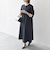 【WEB限定】SHIPS any:〈洗濯機可能〉ダブルクロス Aライン シャツワンピース［NAVY BLUE］
