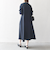【WEB限定】SHIPS any:〈洗濯機可能〉ダブルクロス Aライン シャツワンピース［NAVY BLUE］