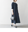 【WEB限定】SHIPS any:〈洗濯機可能〉ダブルクロス Aライン シャツワンピース［NAVY BLUE］