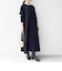 《一部追加予約》【WEB限定】SHIPS any:〈洗濯機可能〉ダブルクロス Aライン シャツワンピース［NAVY BLUE］