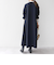 【WEB限定】SHIPS any:〈洗濯機可能〉ダブルクロス Aライン シャツワンピース［NAVY BLUE］