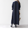 【WEB限定】SHIPS any:〈洗濯機可能〉ダブルクロス Aライン シャツワンピース［NAVY BLUE］