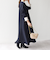 【WEB限定】SHIPS any:〈洗濯機可能〉ダブルクロス Aライン シャツワンピース［NAVY BLUE］