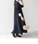 【WEB限定】SHIPS any:〈洗濯機可能〉ダブルクロス Aライン シャツワンピース［NAVY BLUE］