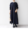 《一部予約》SHIPS any: ダブルクロス Aライン シャツワンピース［NAVY BLUE］