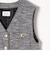 SHIPS any:〈手洗い可能〉シャイン ツイード コンパクト ベスト