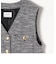 SHIPS any:〈手洗い可能〉シャイン ツイード コンパクト ベスト