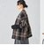 〈手洗い可能〉袖 リブ 切り替え チェック ショート 羽織 ◇