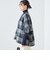 〈手洗い可能〉袖 リブ 切り替え チェック ショート 羽織 ◇