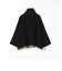 SHIPS any: リバー スタンドカラー ポンチョ ショート コート