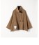 SHIPS any: リバー スタンドカラー ポンチョ ショート コート