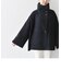 SHIPS any: リバー スタンドカラー ポンチョ ショート コート