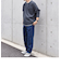 SHIPS any: パールワッフル フェイクレイヤード Tシャツ (ロンT)◇