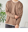 SHIPS any: パールワッフル フェイクレイヤード Tシャツ (ロンT)◇