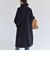 quaranciel: ノンミュールジングウール スタンドカラー ロング コート