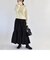 quaranciel: ショート カーディガン ＆ タフタ スカート セット