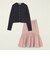quaranciel: ショート カーディガン ＆ タフタ スカート セット