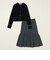 quaranciel: ショート カーディガン ＆ タフタ スカート セット