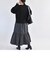 quaranciel: ショート カーディガン ＆ タフタ スカート セット