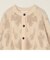 quaranciel:〈手洗い可能〉アニマル シャギー ジャカード クルーネック ショート カーディガン