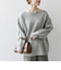 SHIPS any: AQUA カシミヤ ミックス ボートネック ニット プルオーバー