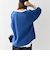 SHIPS any: AQUA カシミヤ ミックス ボートネック ニット プルオーバー