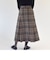 quaranciel:〈手洗い可能〉チェック ソリッド ボタン スカート